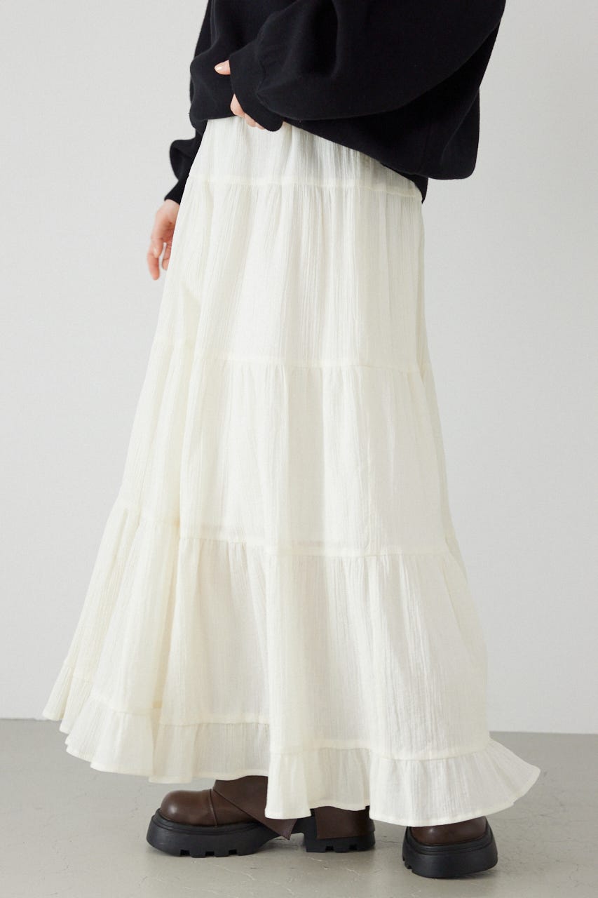 パレットティアードスカート O/WHT FREE