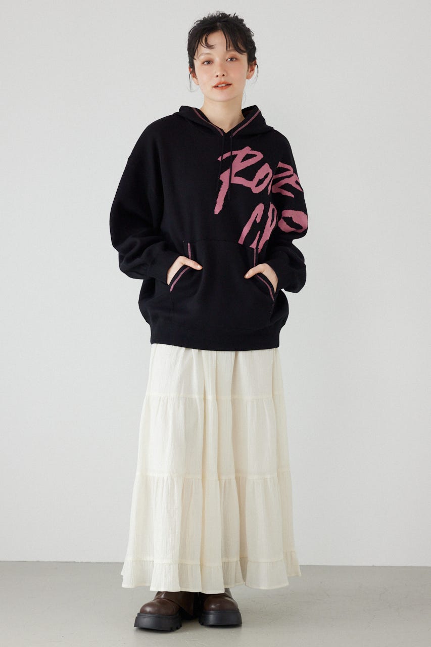 パレットティアードスカート O/WHT FREE