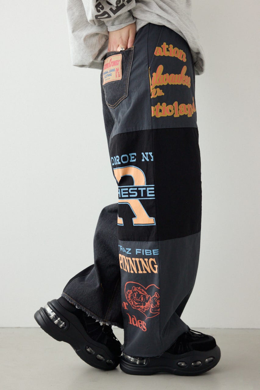 【SS先行アイテム】カスタムバギーパンツ 柄BLK FREE
