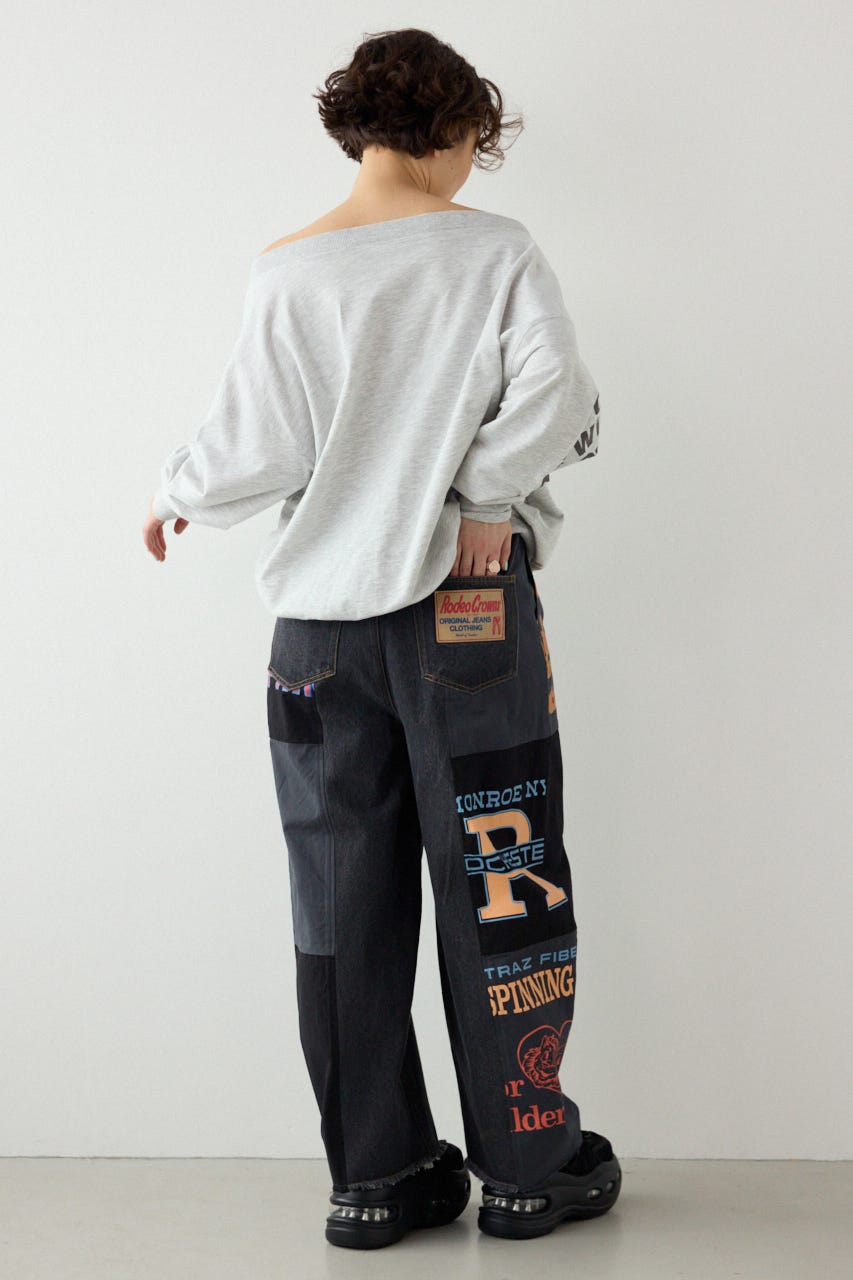 【SS先行アイテム】カスタムバギーパンツ 柄BLK FREE