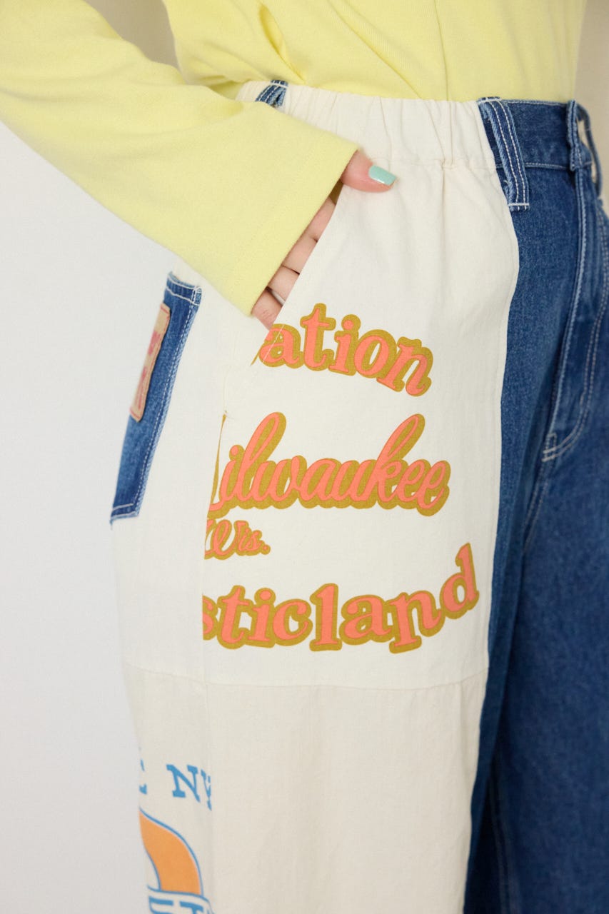 【SS先行アイテム】カスタムバギーパンツ 柄WHT FREE