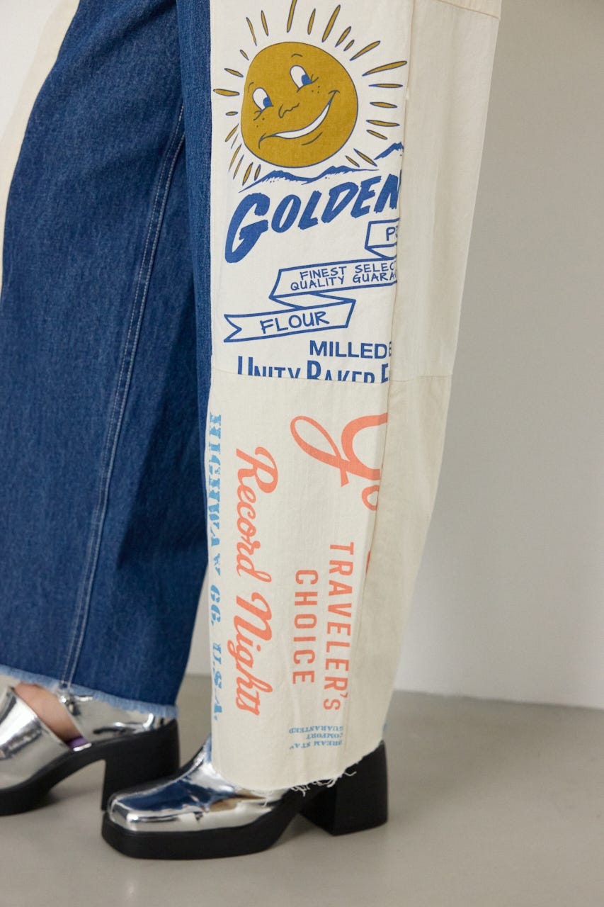 【SS先行アイテム】カスタムバギーパンツ 柄WHT FREE