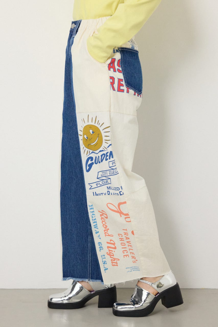 【SS先行アイテム】カスタムバギーパンツ 柄WHT FREE