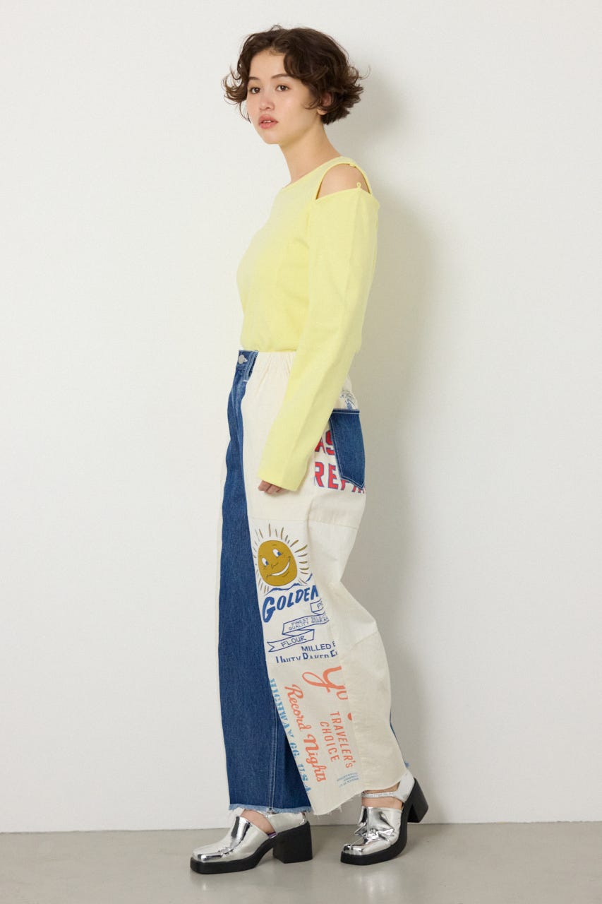 【SS先行アイテム】カスタムバギーパンツ 柄WHT FREE