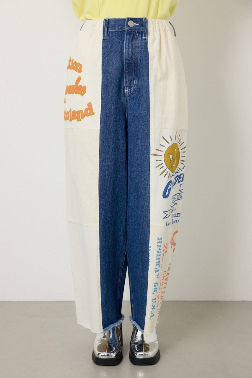 【SS先行アイテム】カスタムバギーパンツ 柄WHT FREE