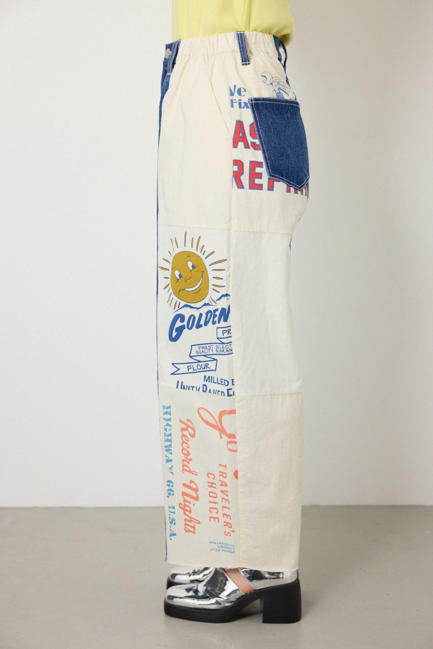 【SS先行アイテム】カスタムバギーパンツ 柄WHT FREE