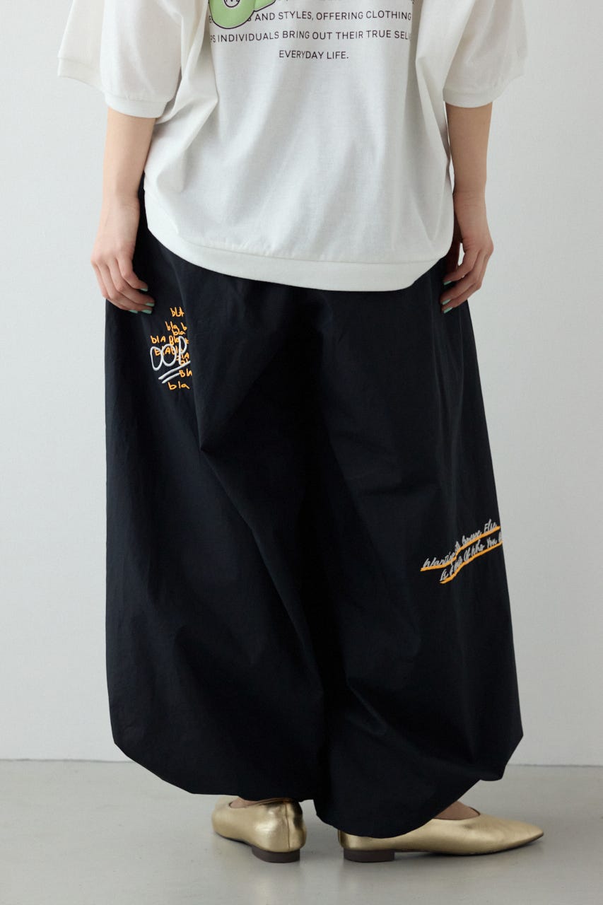【SS先行アイテム】ラクガキパラシュートパンツ BLK FREE