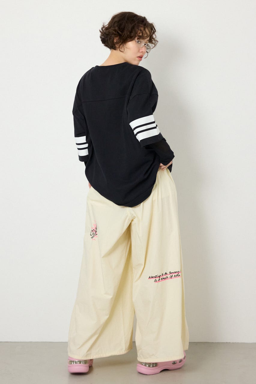 【SS先行アイテム】ラクガキパラシュートパンツ IVOY FREE