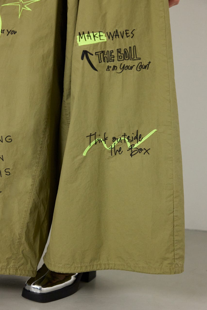 【SS先行アイテム】ラクガキパラシュートパンツ KHA FREE