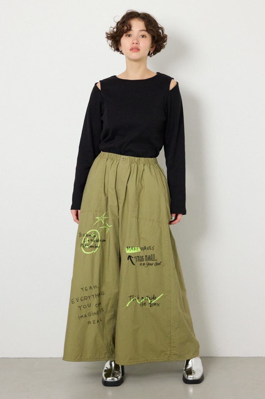 【SS先行アイテム】ラクガキパラシュートパンツ KHA FREE