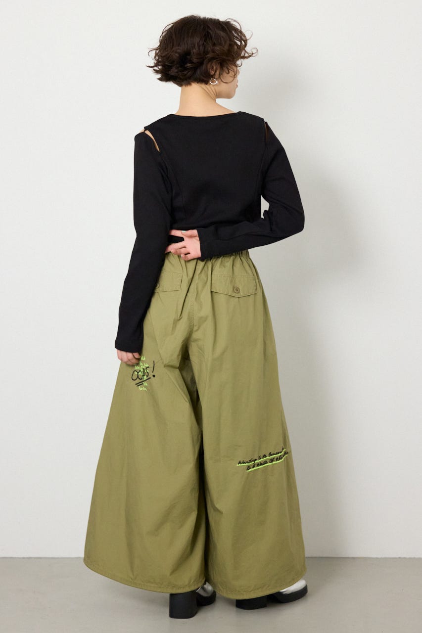 【SS先行アイテム】ラクガキパラシュートパンツ KHA FREE