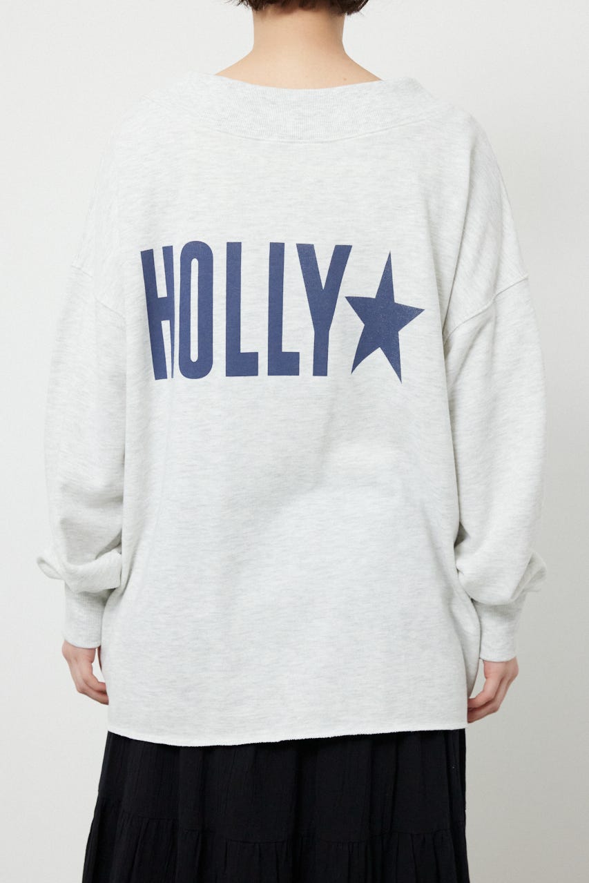 2WAYオフショルダージップトップス L/T.GRY FREE