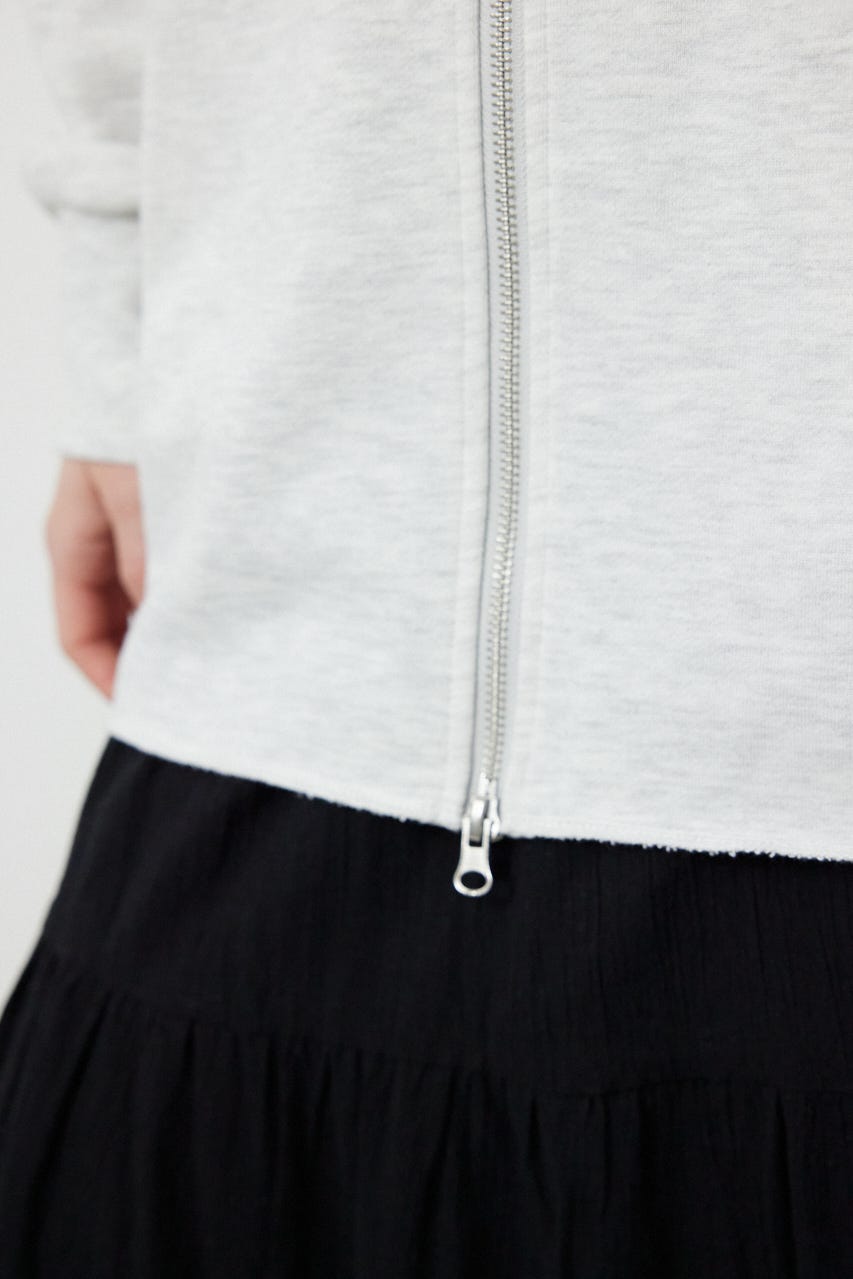 2WAYオフショルダージップトップス L/T.GRY FREE