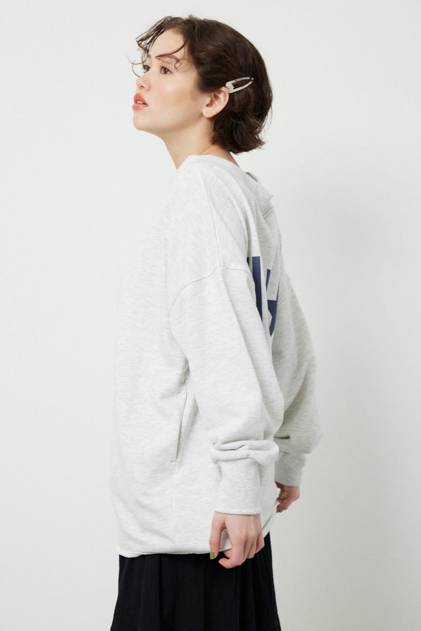 2WAYオフショルダージップトップス L/T.GRY FREE