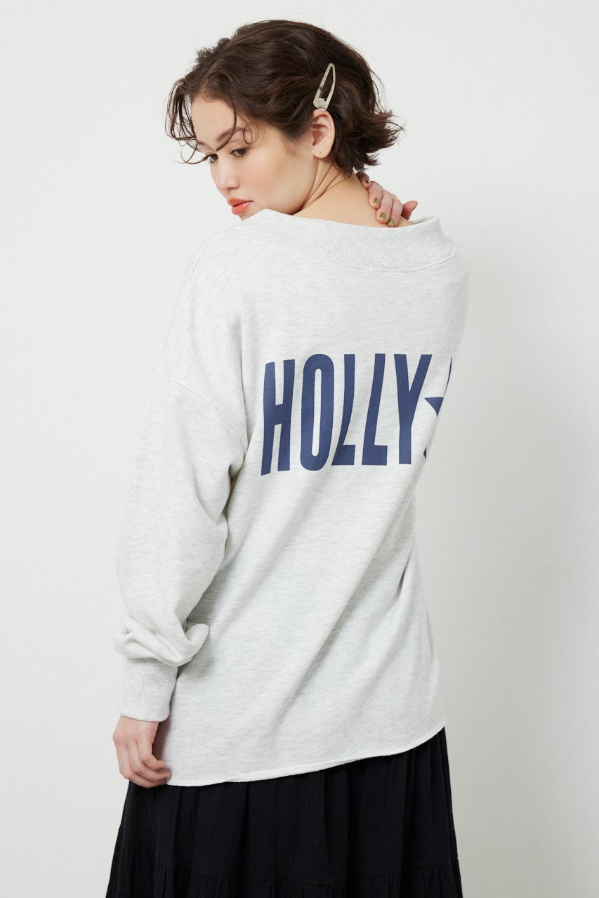 2WAYオフショルダージップトップス L/T.GRY FREE