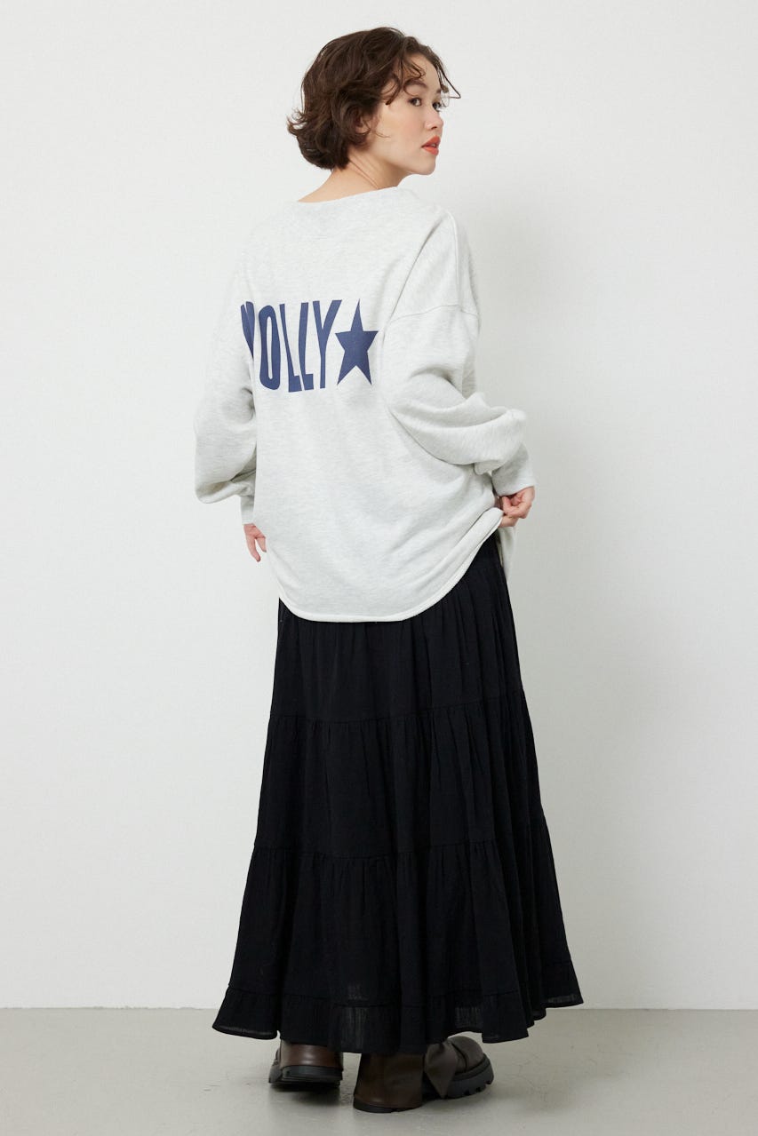 2WAYオフショルダージップトップス L/T.GRY FREE