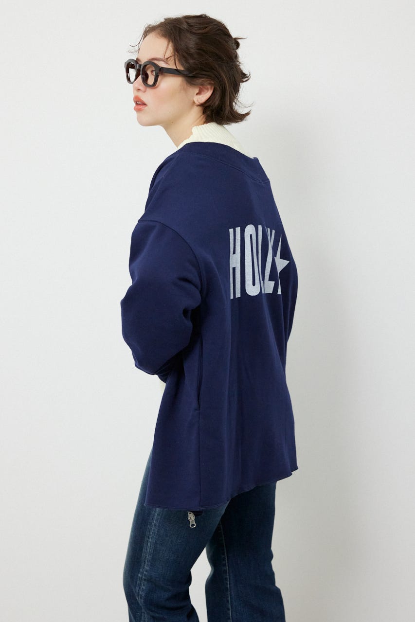 2WAYオフショルダージップトップス NVY FREE