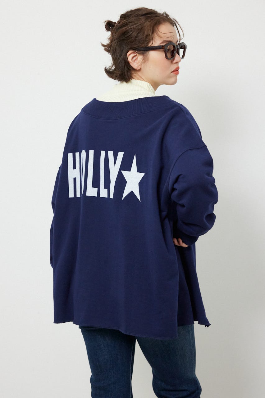 2WAYオフショルダージップトップス NVY FREE