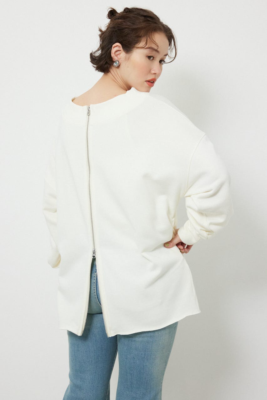 2WAYオフショルダージップトップス WHT FREE