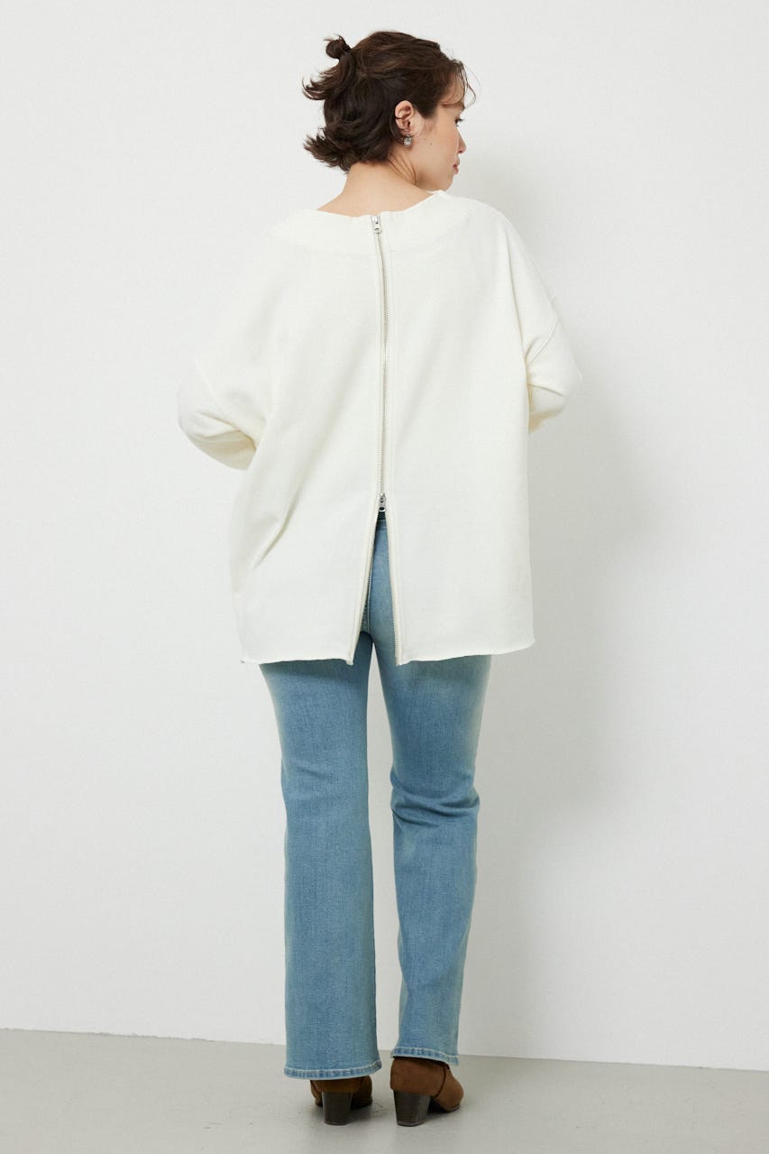 2WAYオフショルダージップトップス WHT FREE