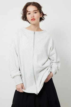 2WAYオフショルダージップトップス