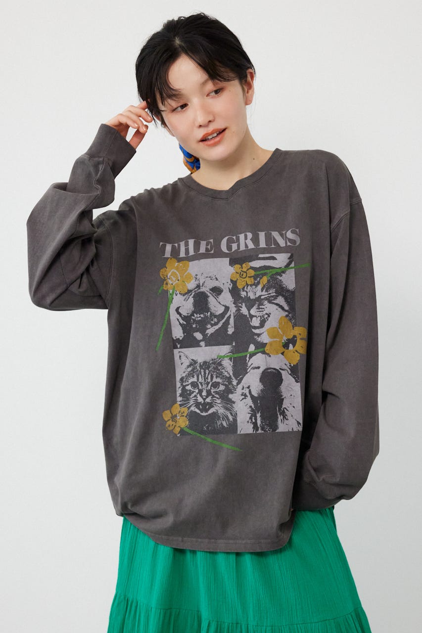 アソートバンドロングTシャツ C.GRY FREE