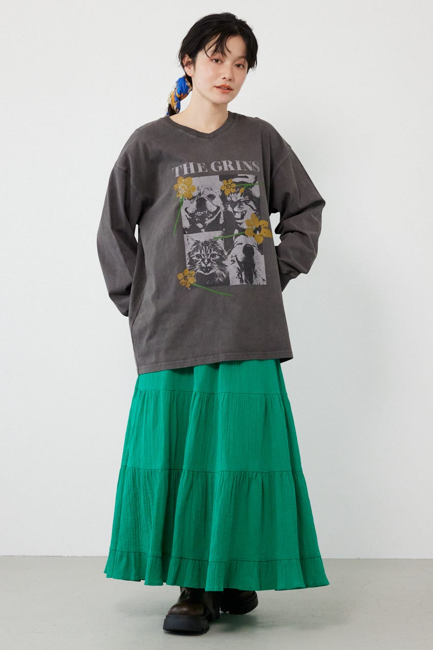 アソートバンドロングTシャツ C.GRY FREE