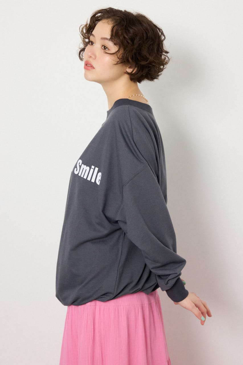 【SS先行アイテム】メッセージオフショルダートップス C.GRY FREE