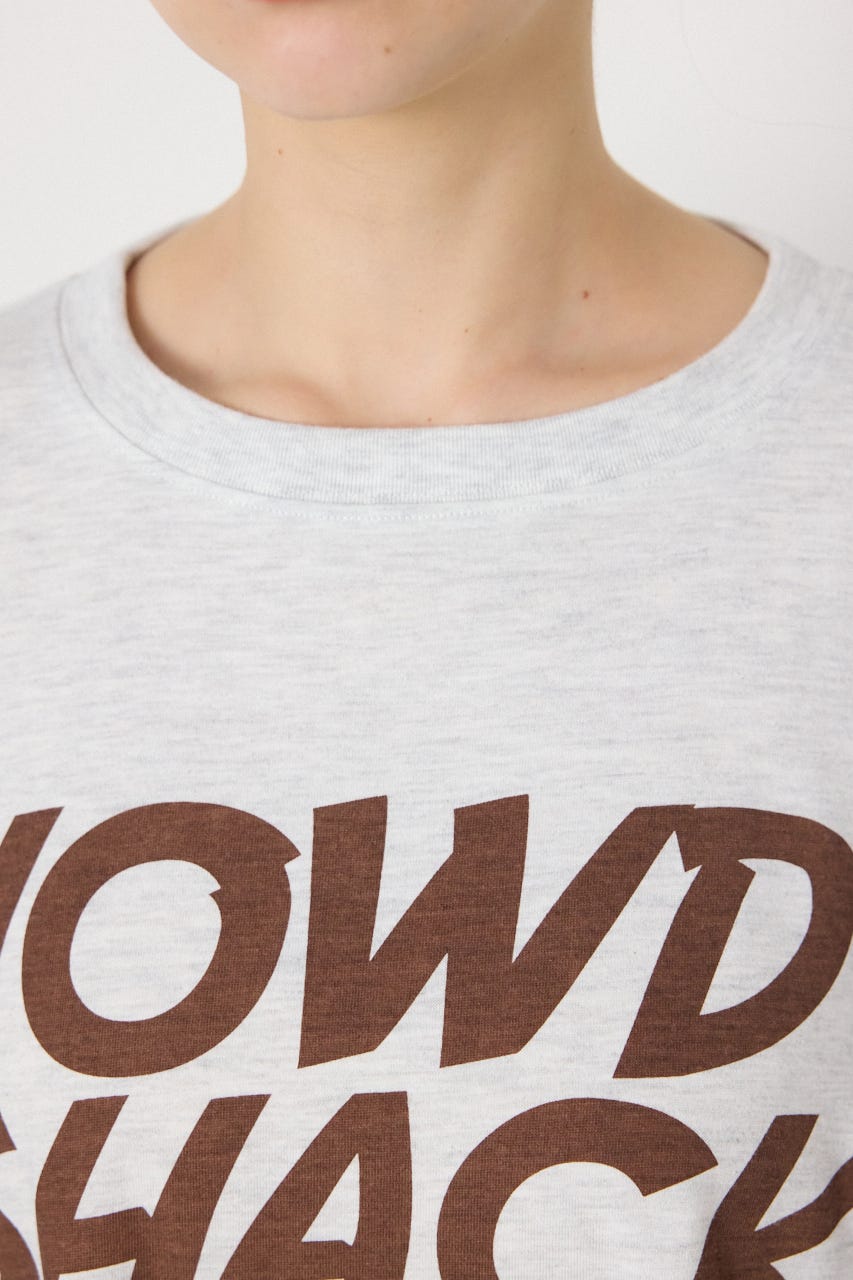 カスタムオープンショルダーTシャツ 柄T.GRY FREE