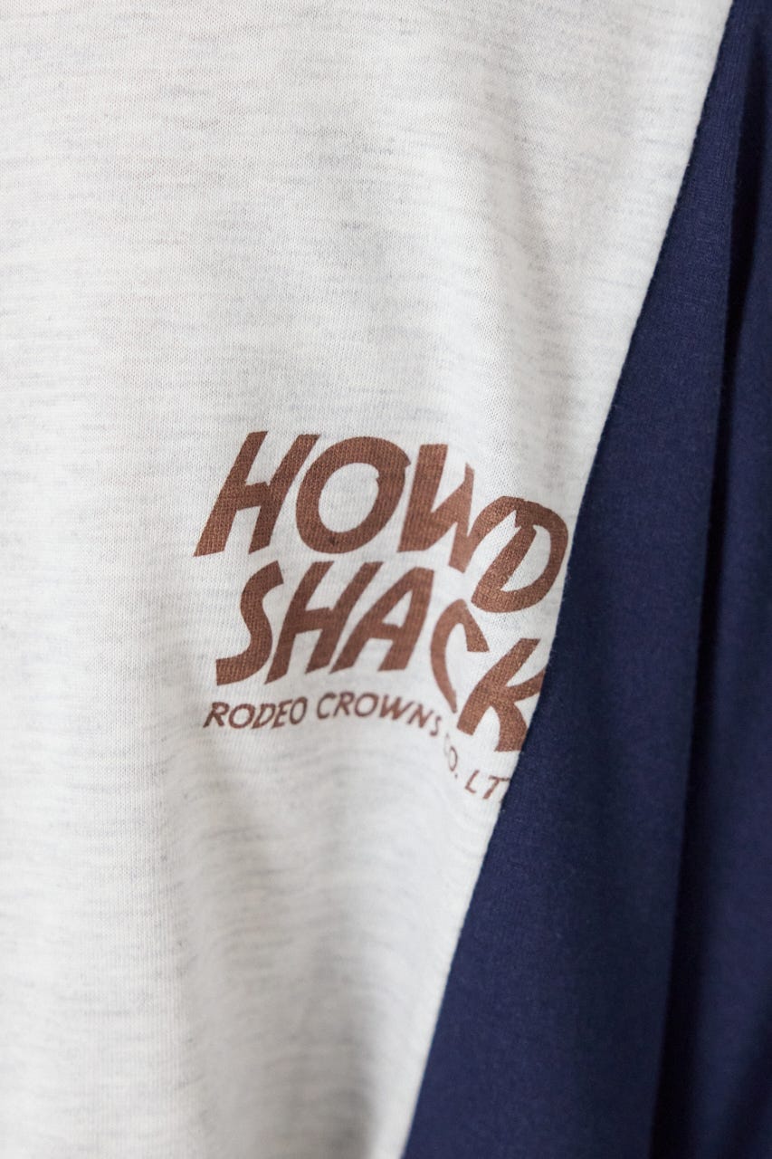 カスタムオープンショルダーTシャツ 柄T.GRY FREE