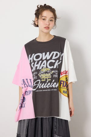 カスタムオープンショルダーTシャツ