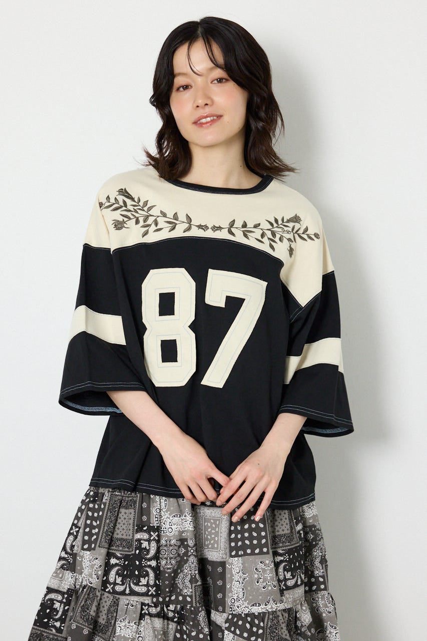 エンブロイダリーユニフォームTシャツ BLK FREE