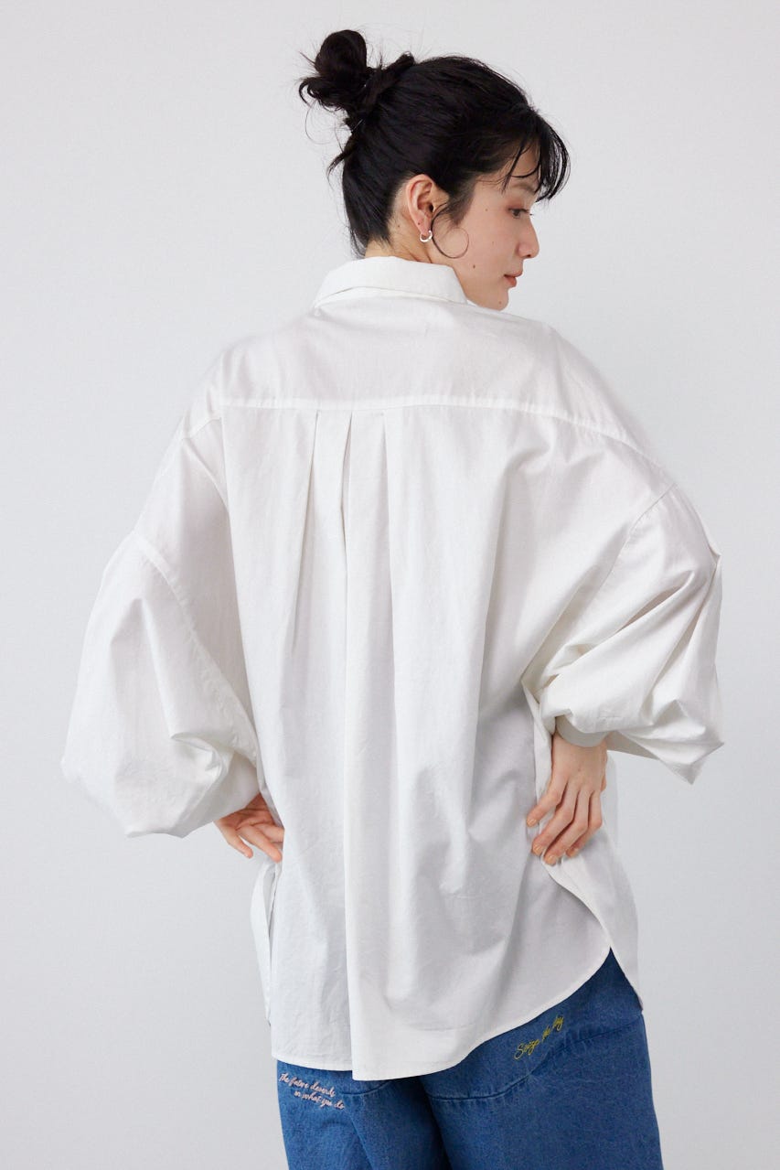 ボリュームスリーブフレアデニムシャツ O/WHT FREE