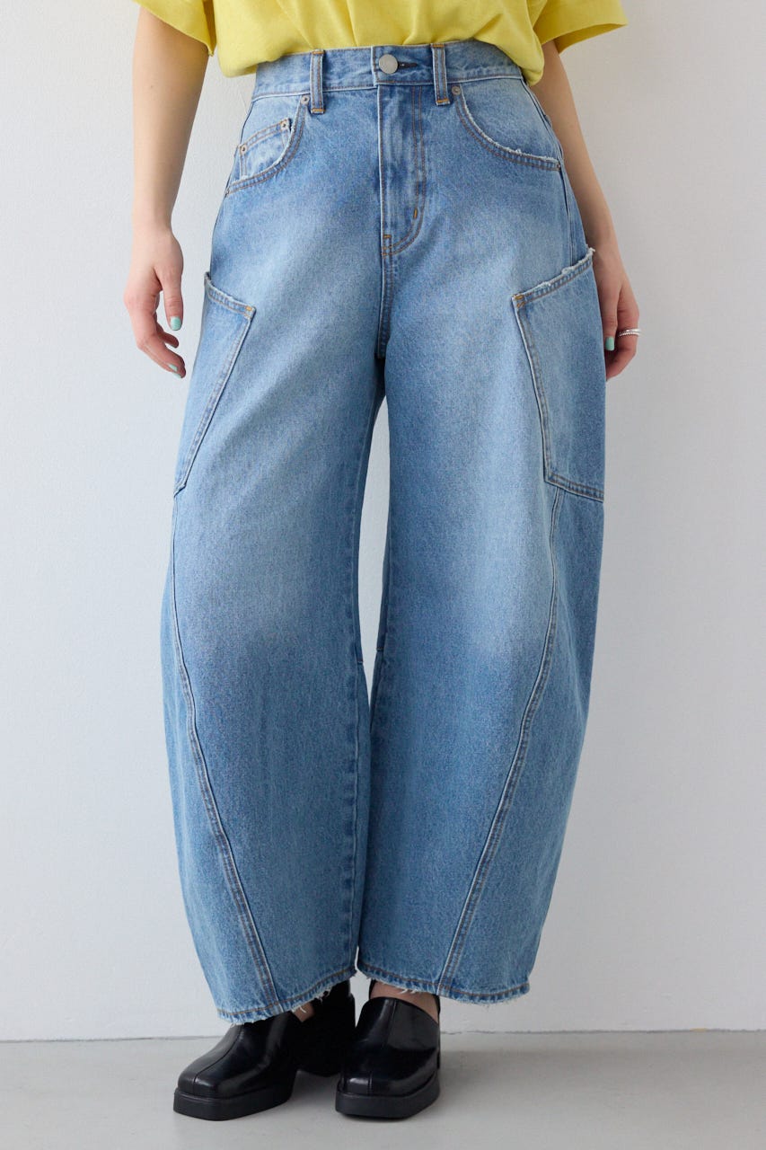 【SS先行アイテム】ビッグポケットバルーンデニム BLU S