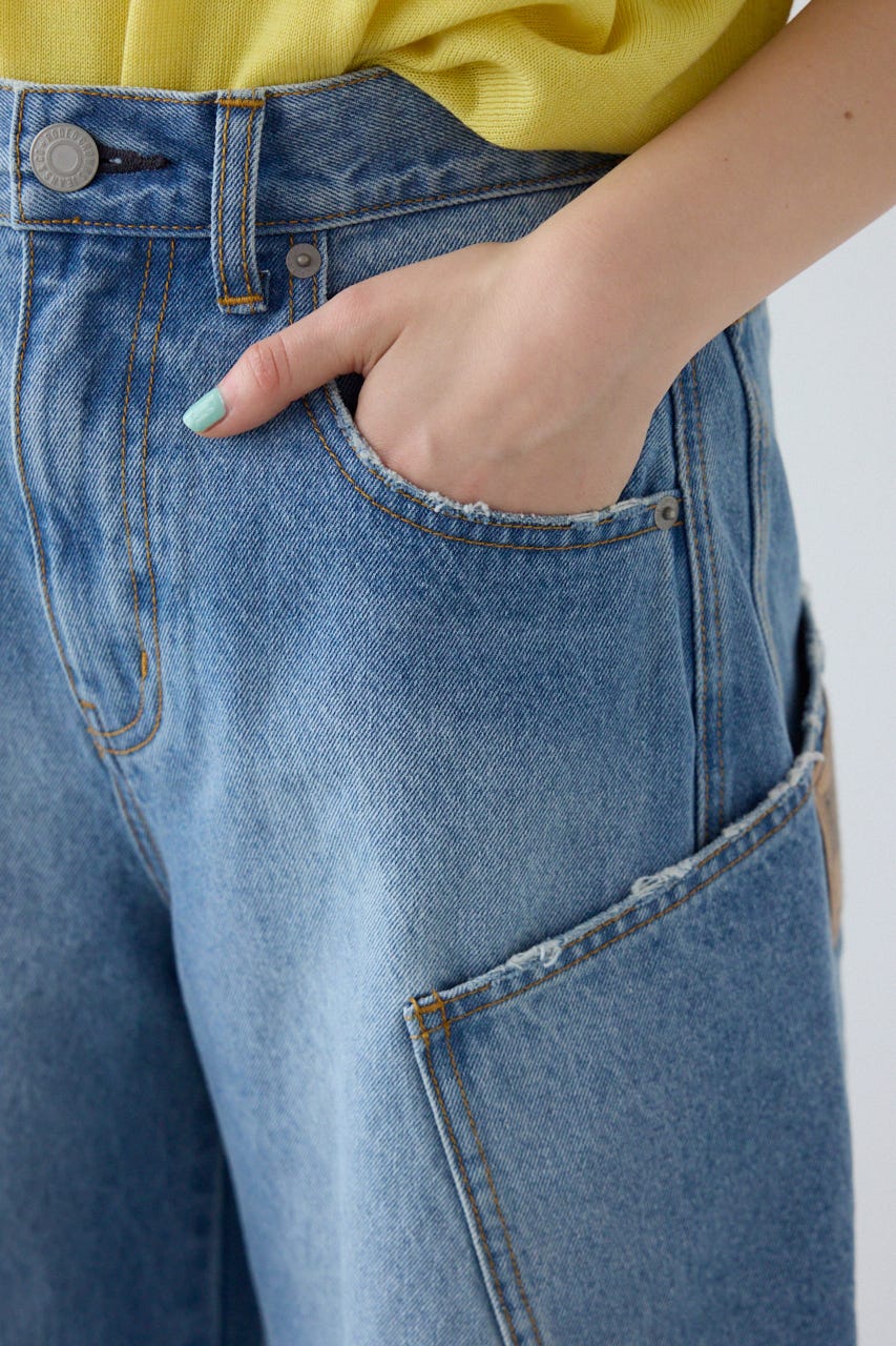 【SS先行アイテム】ビッグポケットバルーンデニム BLU S