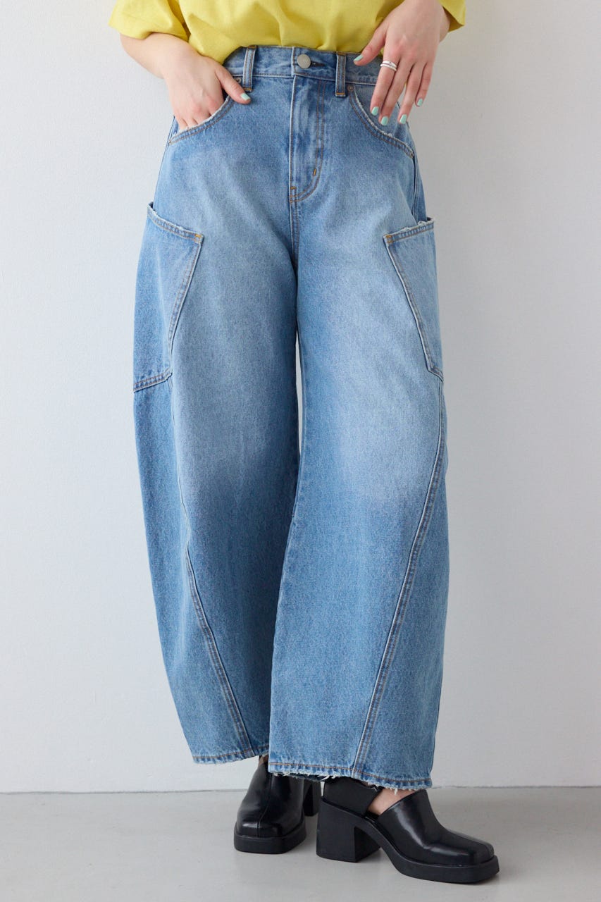 【SS先行アイテム】ビッグポケットバルーンデニム BLU S
