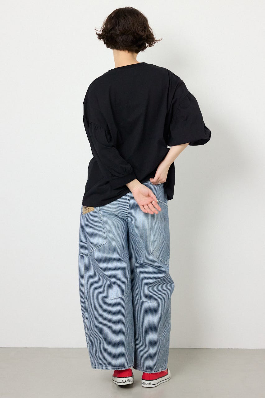 【SS先行アイテム】ビッグポケットバルーンデニム 柄BLU M