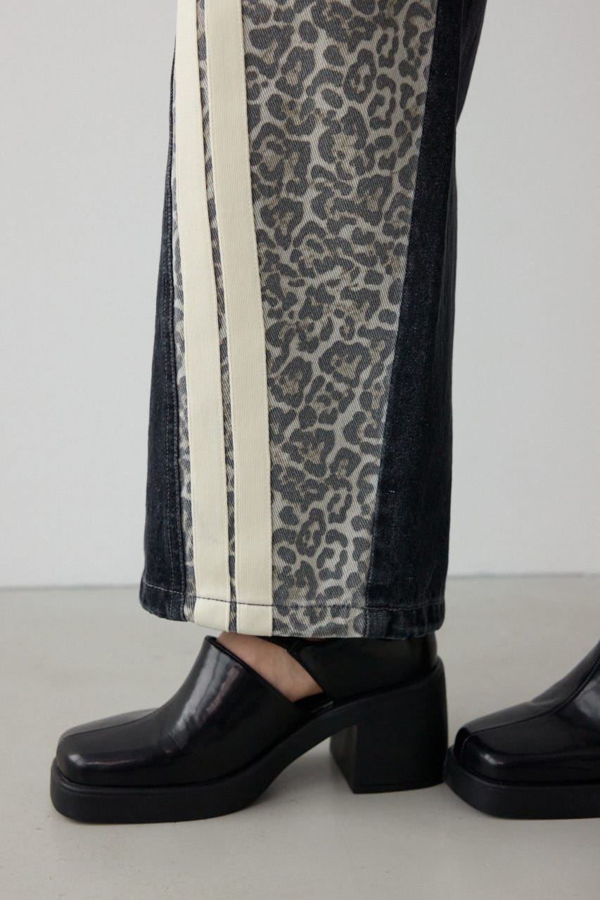 【SS先行アイテム】アソートパターン切り替えラインデニム 柄BRN M