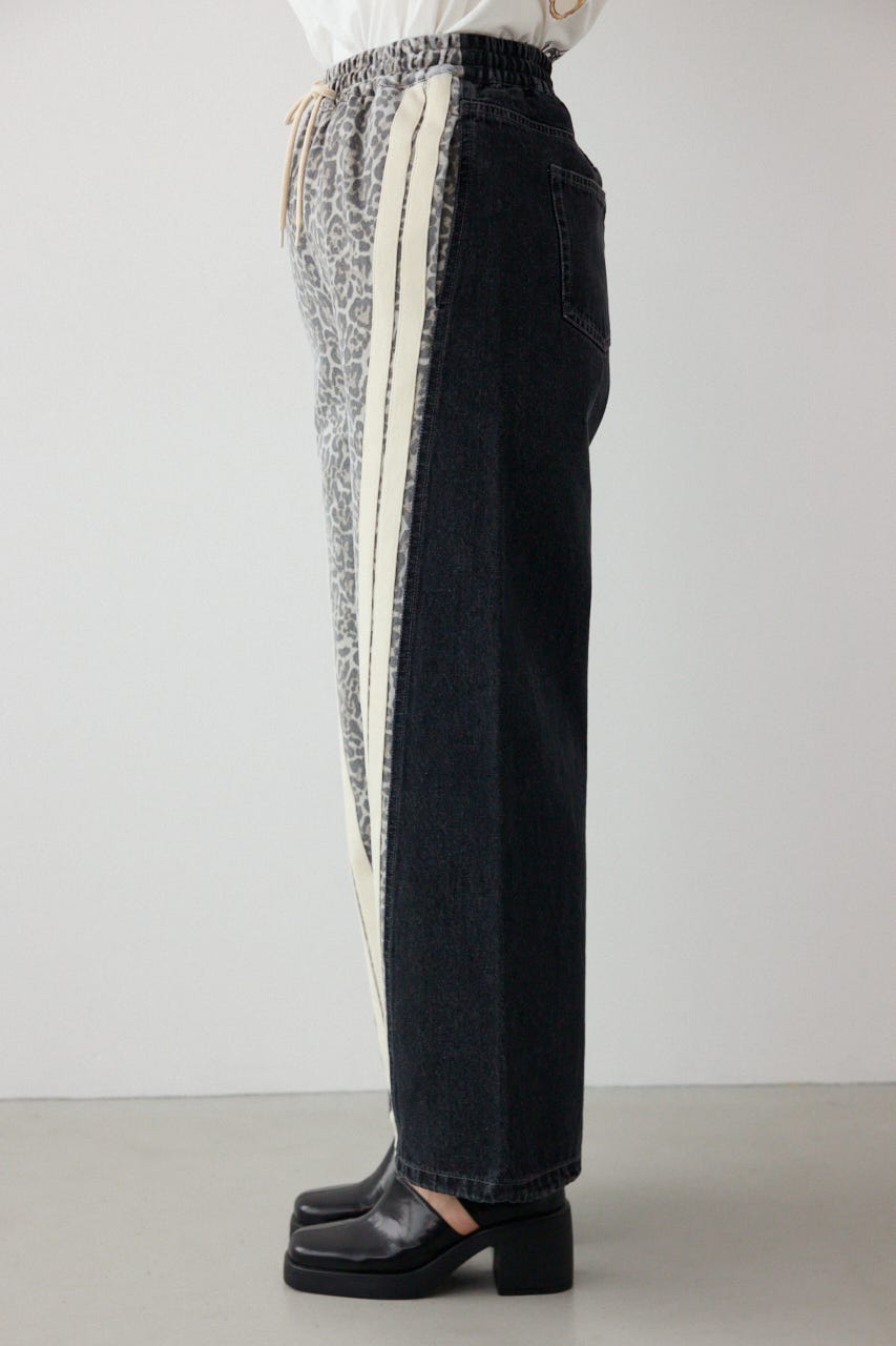 【SS先行アイテム】アソートパターン切り替えラインデニム 柄BRN M