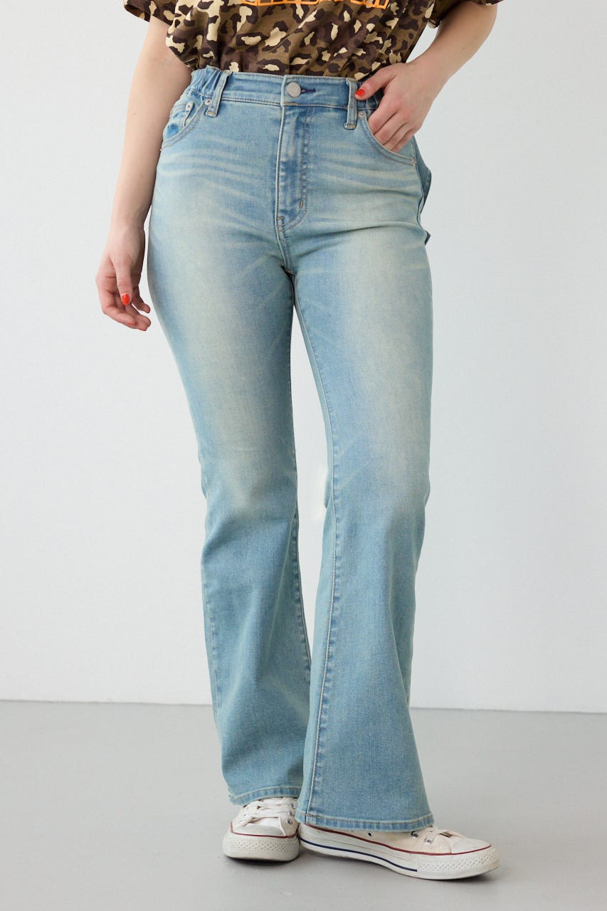 ビッグリボンフレアデニム BLU M