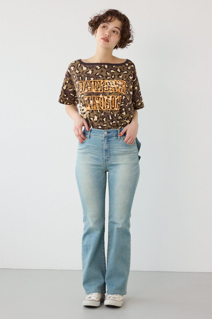 ビッグリボンフレアデニム BLU M