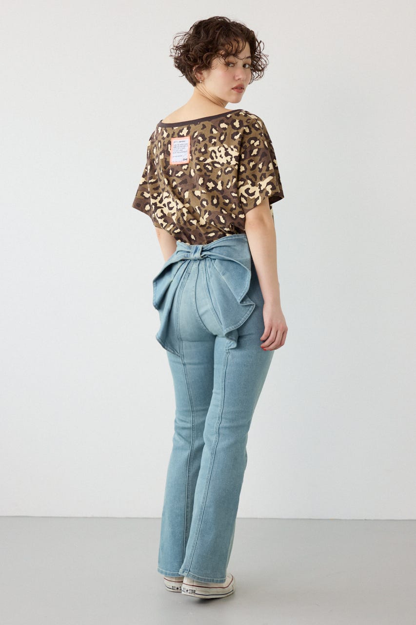 ビッグリボンフレアデニム BLU M