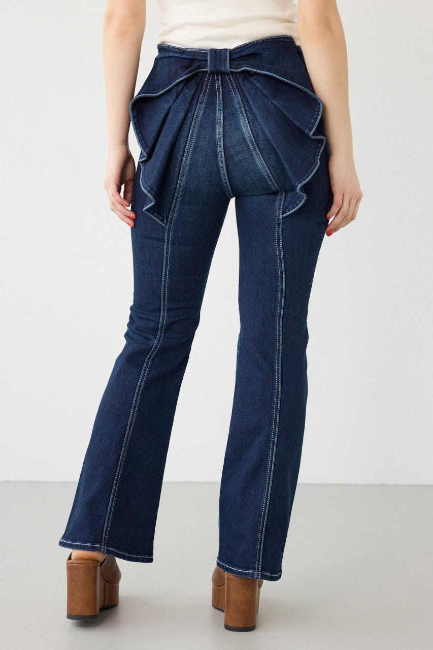 ビッグリボンフレアデニム D/BLU S