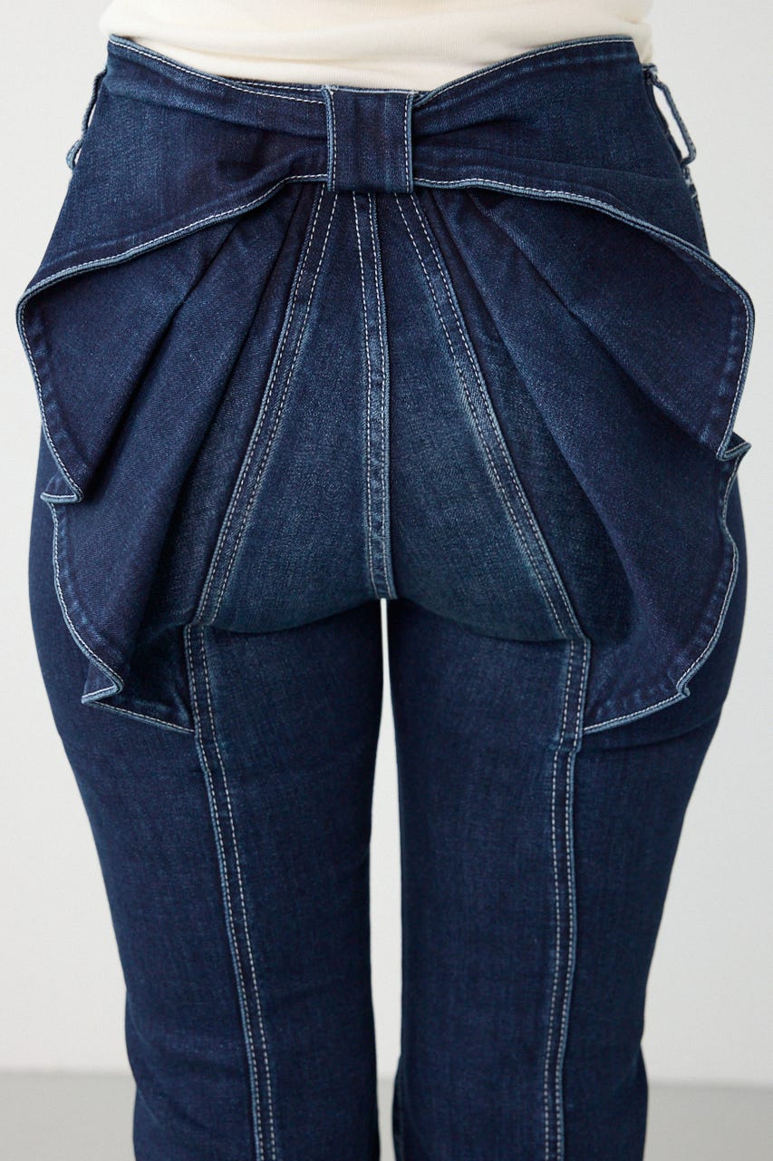 ビッグリボンフレアデニム D/BLU S