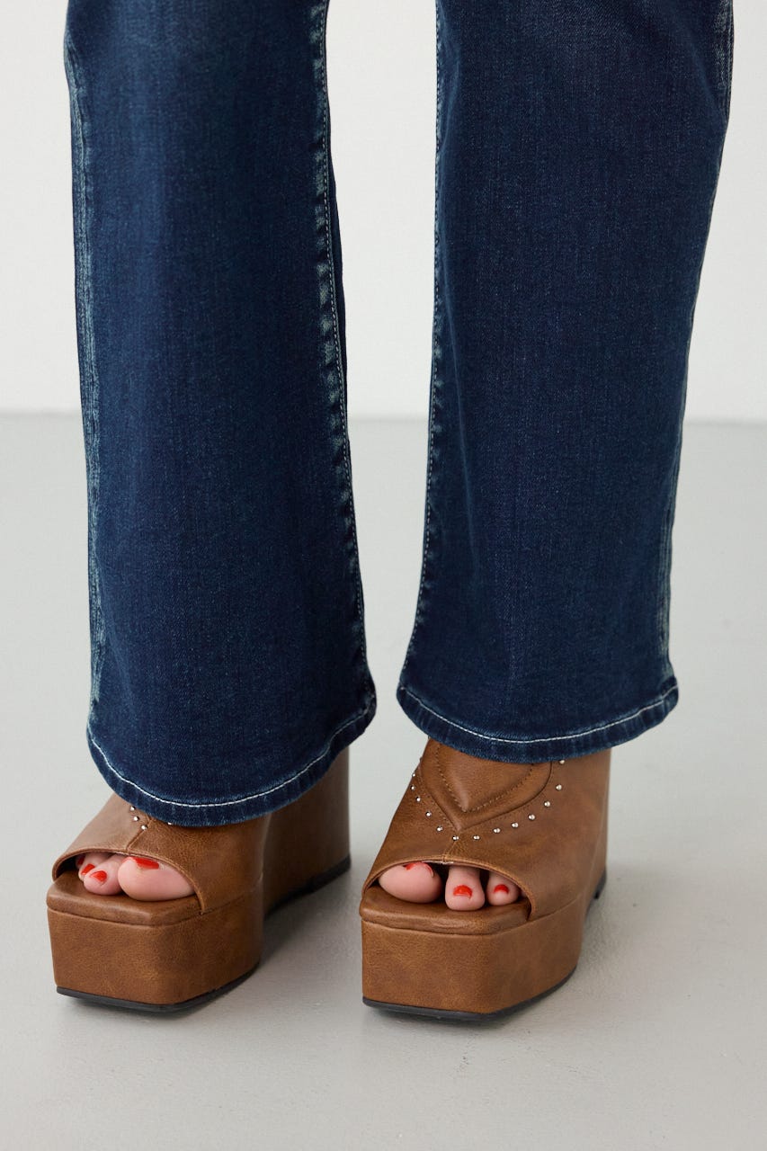 ビッグリボンフレアデニム D/BLU S