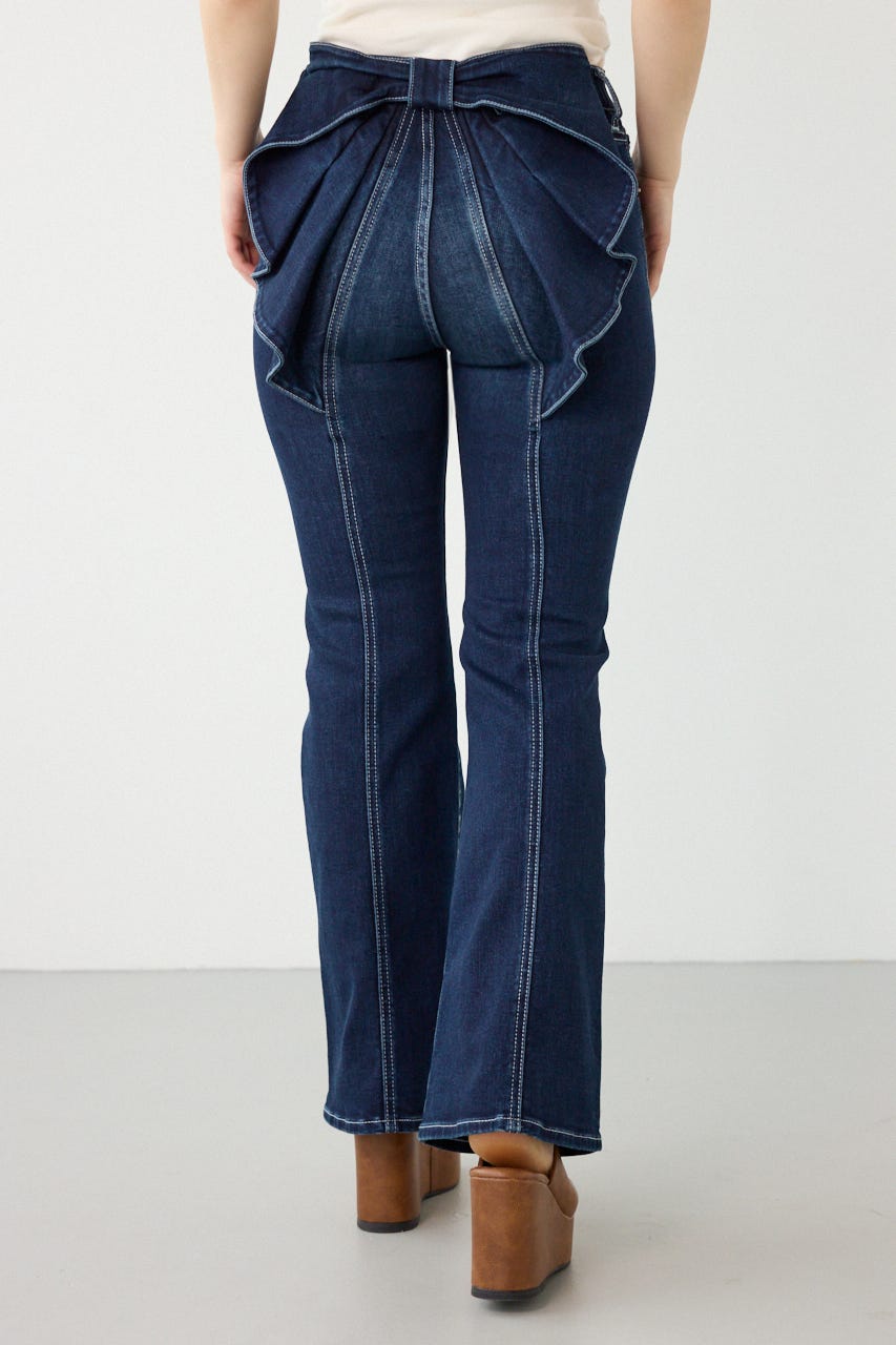 ビッグリボンフレアデニム D/BLU S