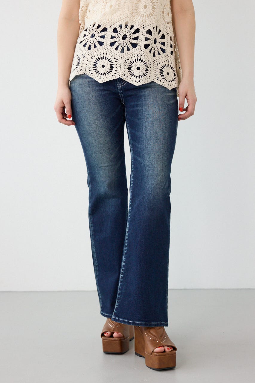 ビッグリボンフレアデニム D/BLU S