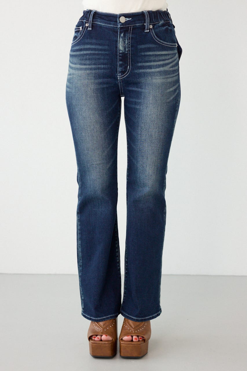 ビッグリボンフレアデニム D/BLU S