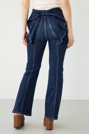 ビッグリボンフレアデニム