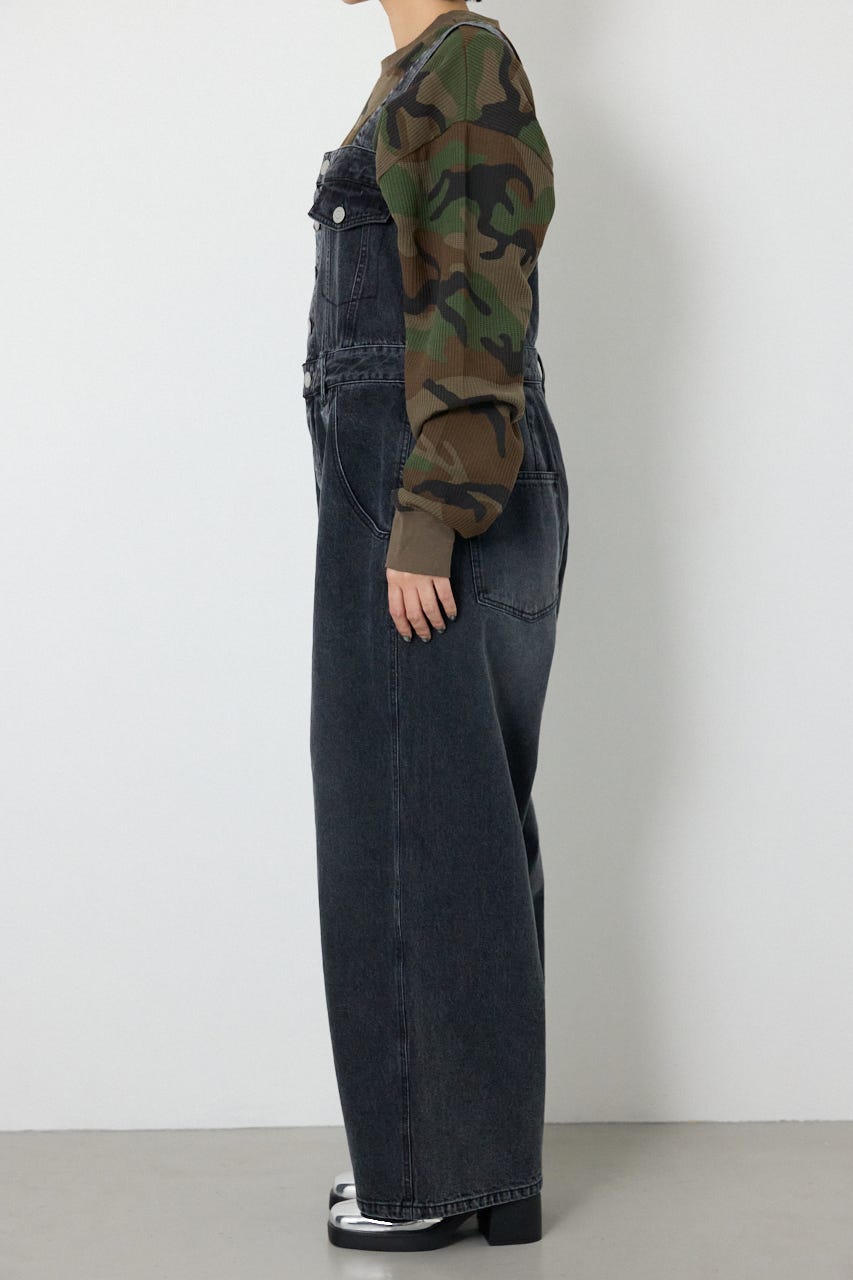 【SS先行アイテム】2WAYデニムサロペット BLK S